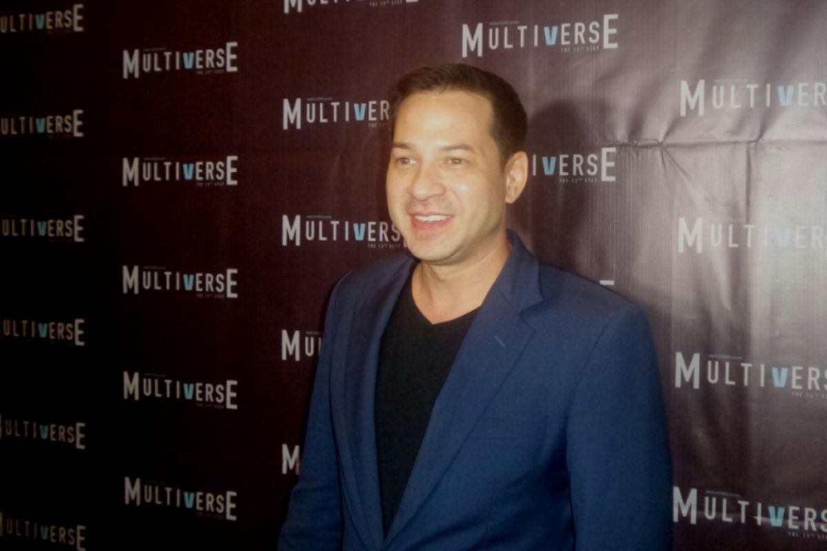 Ari Wibowo dalam premier film terbarunya, Multiverse: The 13th Step, di XXI Epicentrum, Kuningan, Jakarta Selatan, Senin (22/5/2017) malam.