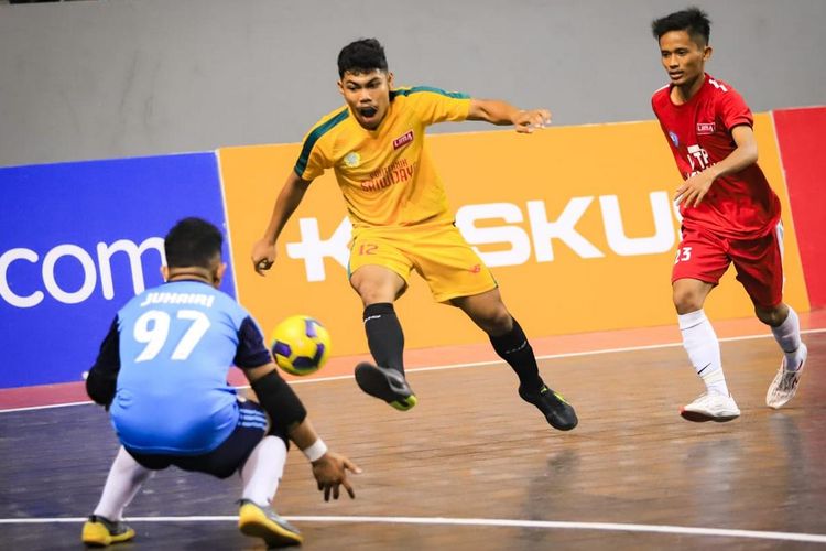 Polsri punya peluang mempertahankan gelar juara Liga Mahasiswa Futsal Sumatra Conference usai menekuk  Universitas Tridinanti Palembang (UTP) pada semifinal di Palembang, Rabu (23/10/2019).