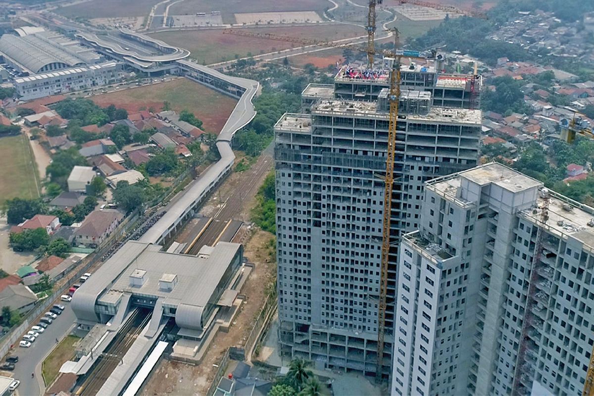 Hutama Anugrah Propertindo (HAP) lakukan groundbreaking untuk memulai pembangunan tower Diamanta atau tower ketiga proyek Serpong Garden Apartment (Segar) di Cisauk, Serpong, Tangerang, Sabtu (2/11/2019).