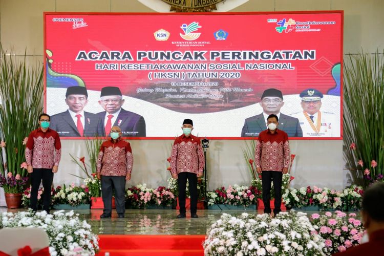 Puncak peringatan Hari Kesetiakawanan Sosial Nasional (HKSN) tahun 2020 di Kota Manado (19/12/2020).