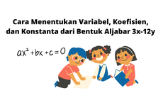 Cara Menentukan Variabel, Koefisien, dan Konstanta dari Bentuk Aljabar 3x-12y