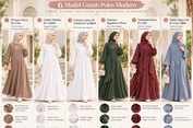6 Model Gamis Polos Modern yang Bikin Penampilan Elegan, Cocok untuk Harian hingga Kondangan