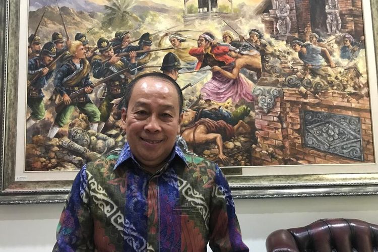 Gubernur Lemhanas Letjen (Purn) Agus Widjojo saat ditemui di kantornya, di Jakarta, Jumat (10/9/2021) 