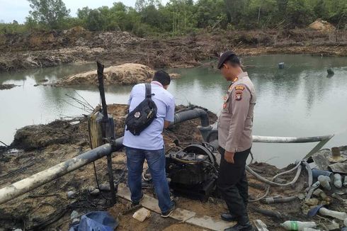 Polisi Gerebek Sejumlah Lokasi Tambang Pasir Ilegal di Bintan