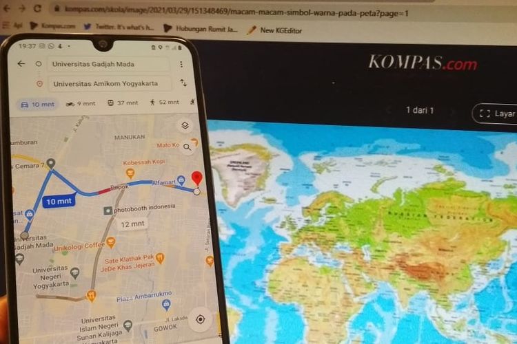 Ilustrasi Google Maps.