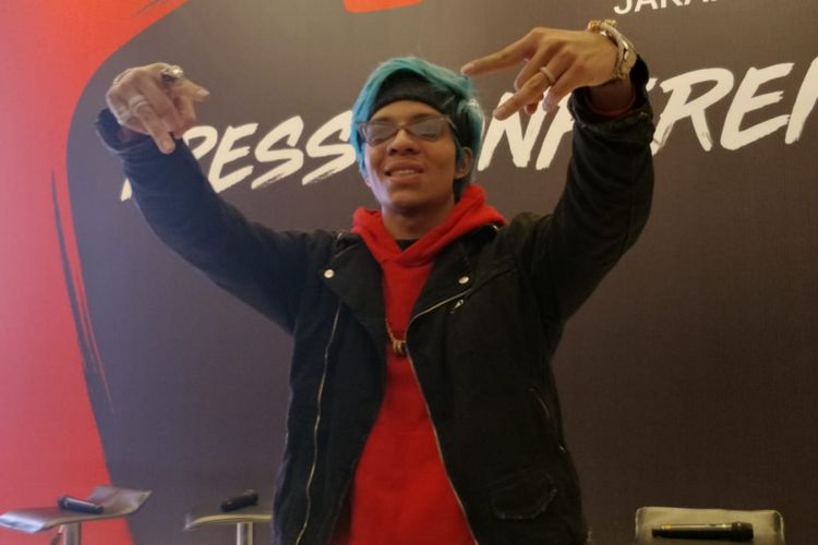 Atta Halilintar saat ditemui dalam acara jumpa pers YouTube Fanfest Live Show di kawasan Cikini, Jakarta Pusat, Kamis (4/10/2018).