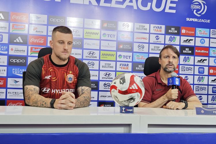 Pelatih Persija Jakarta, Mauricio Souza, dan Fabio Calonego