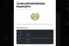 Data 34 Juta Paspor WNI yang Bocor Dinilai Masih Terbatas dan Kurang Lengkap