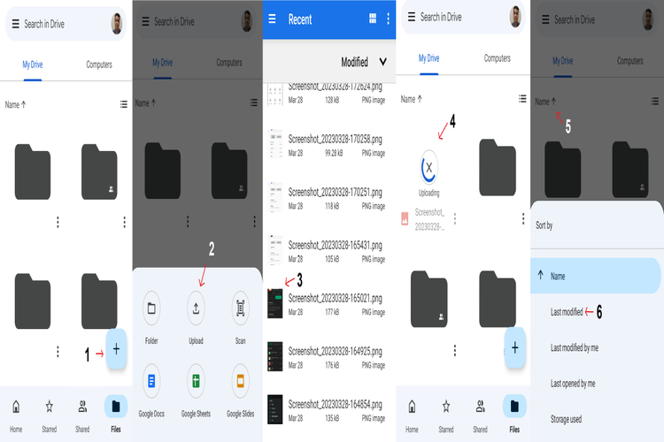 ilustrasi cara upload file di Google Drive