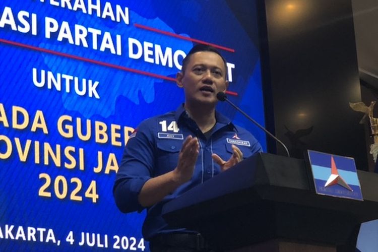 Ketua Umum Partai Demokrat Agus Harimurti Yudhoyono (AHY) di Kantor DPP Partai Demokrat, Jalan Proklamasi, Menteng, Jakarta, Kamis (4/7/2024). 