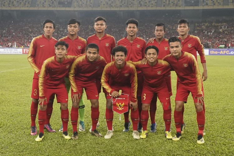 Susunan pemain utama Timnas U-16 Indonesia pada laga melawan India dalam laga Grup C Piala Asia U-16 2018, 27 September 2018. 