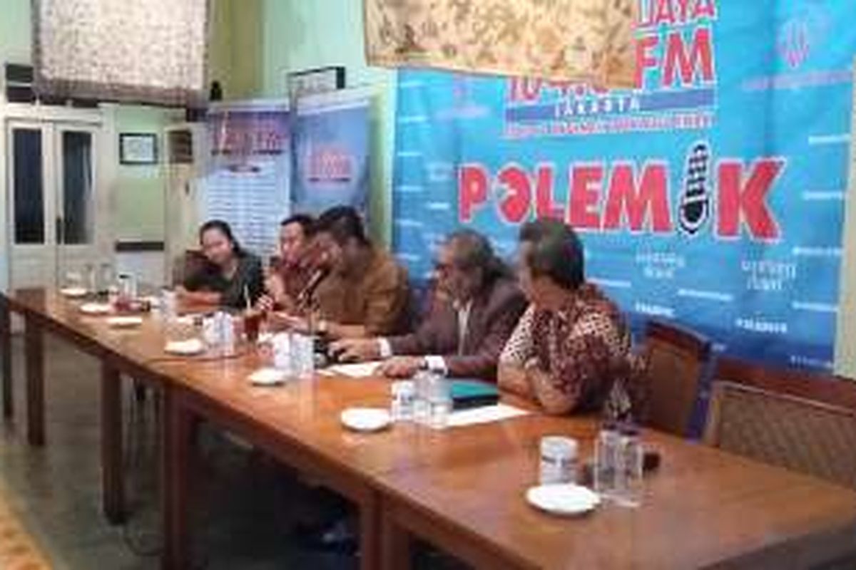 Diskusi Polemik di Cikini, Jakarta Pusat, Sabtu (7/5/2016).