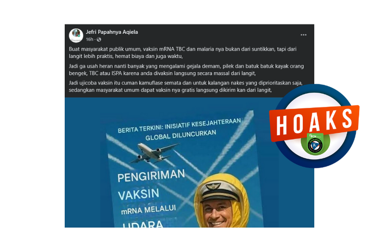 Hoaks, penyebaran vaksin TBC lewat udara