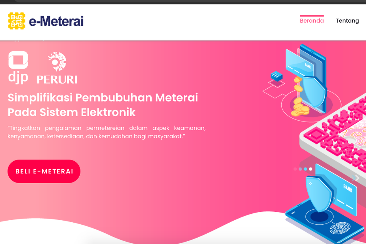 Ilustrasi meterai elektronik