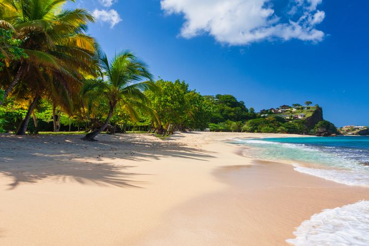 Pantai Grand Anse, Grenada di Kepulauan Karibia