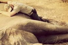 Kecam Perburuan Hewan, Pangeran Harry Unggah Fotonya Peluk Gajah Afrika