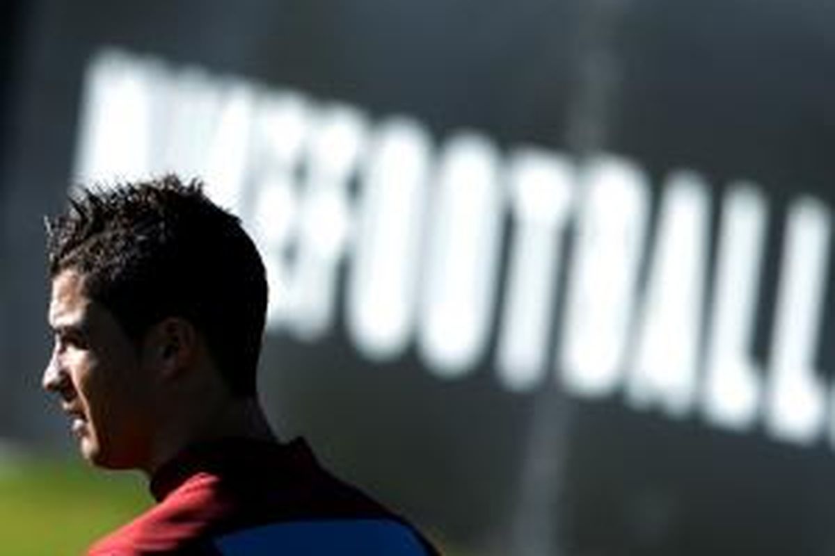 Bomber tim nasional Portugal, Cristiano Ronaldo. 