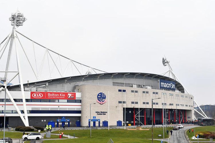 Pemandangan Stadion Macron, markas dari klub Bolton Wanderes