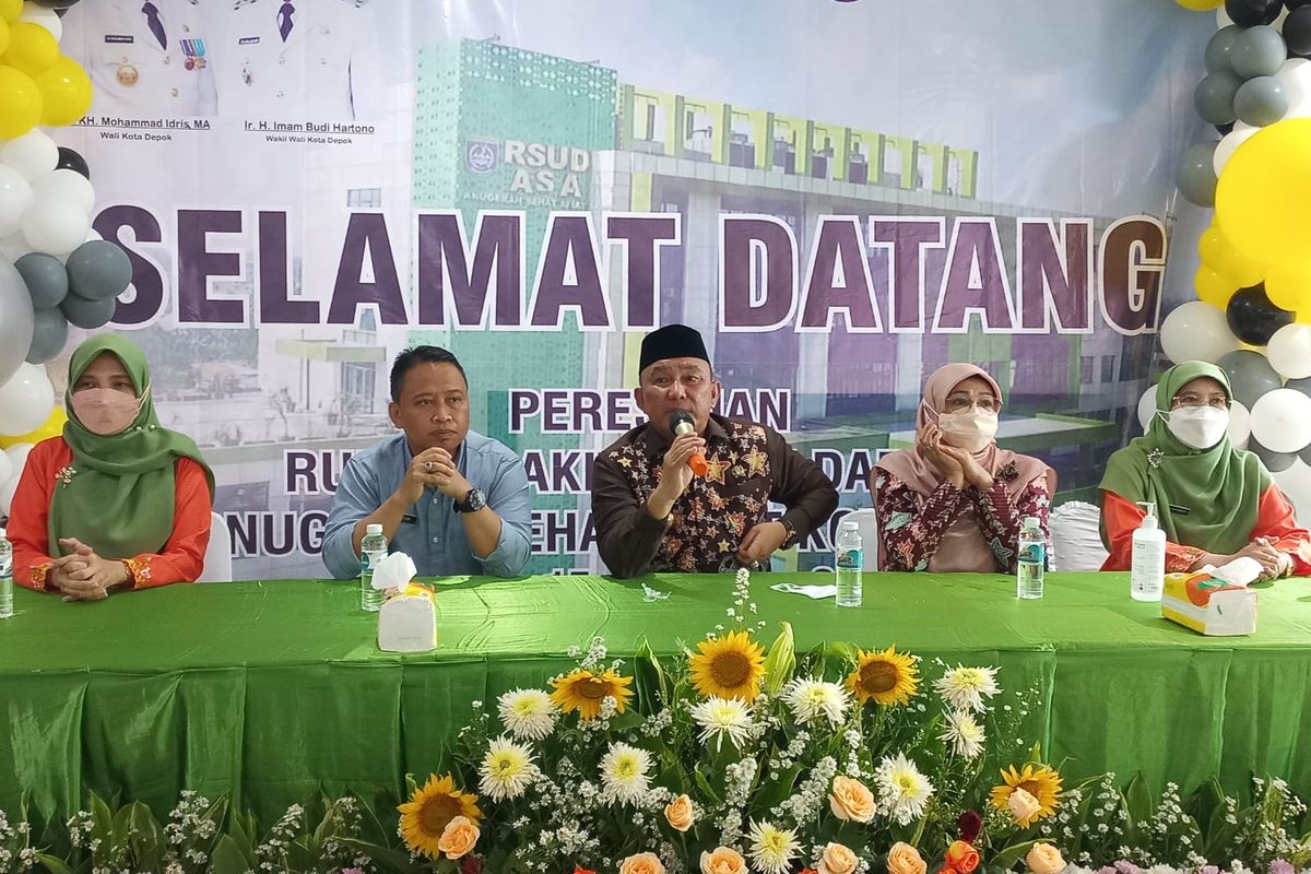 Wakil Wali Kota Depok, Mohammad Idris meresmikan Rumah Sakit Umum Daerah Anugerah Sehat Afiat (RSUD ASA) pada Selasa (15/11/2022).