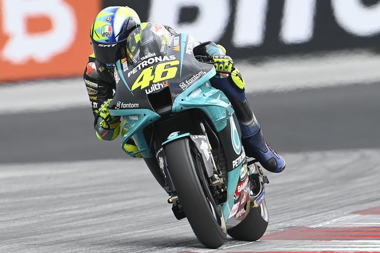 Valentino Rossi saat berlaga pada MotoGP Austria 2021