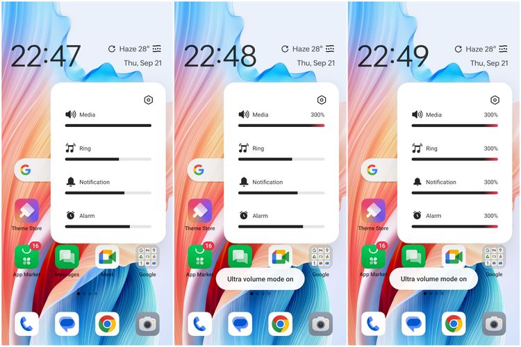 Cara mengaktifkan fitur Ultra Volume di HP Oppo A38.
