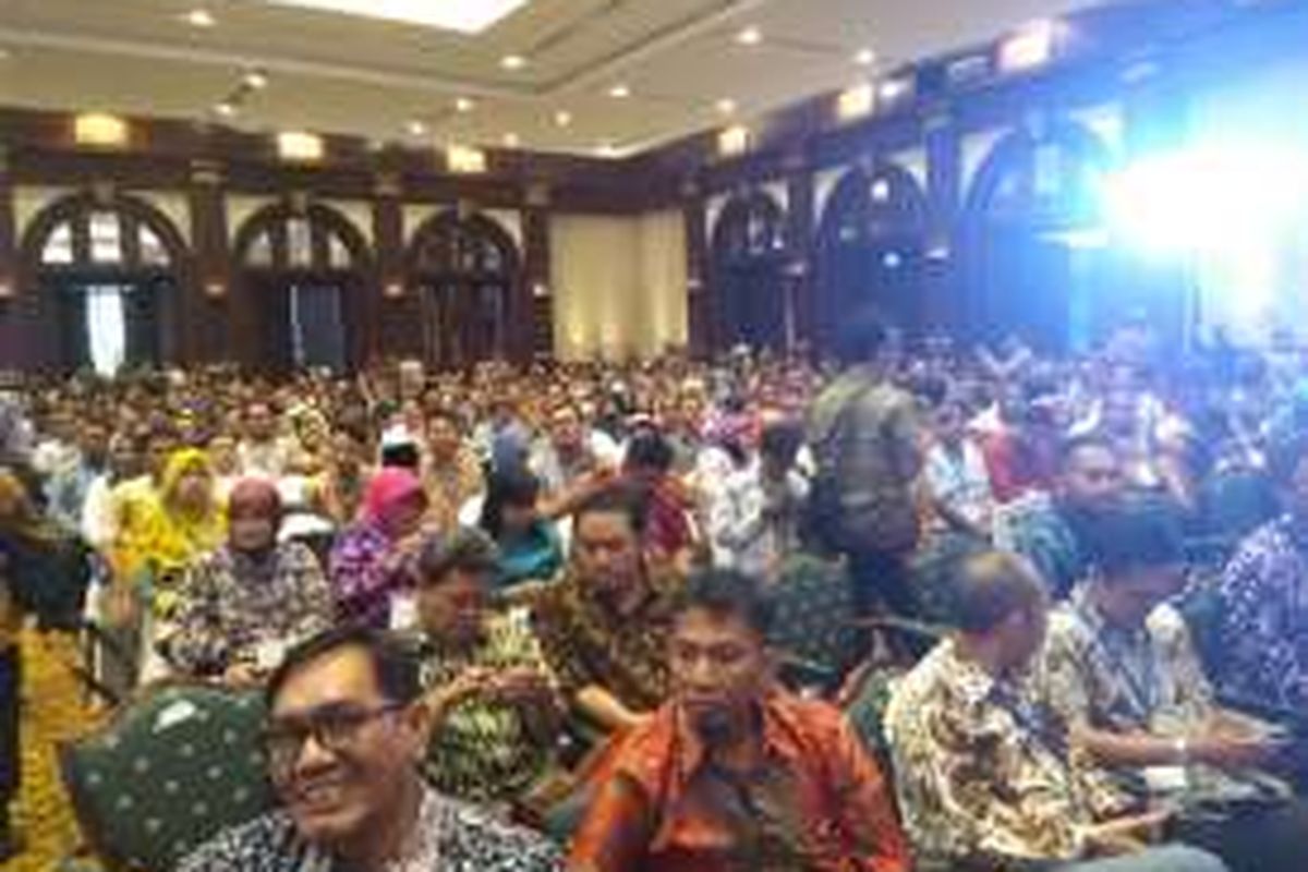 Acara Konsolidasi Akbar Komisi Pemilihan Umum Daerah DKI Jakarta di Hotel Bidakara, Jakarta Selatan, Sabtu (30/3/2016).