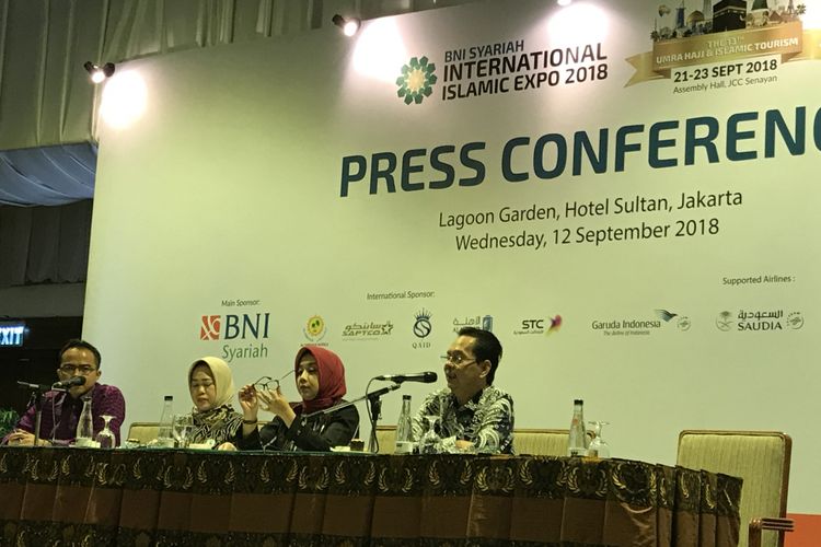 Konferensi Pers BNI Sayriah International Islamic Expo 2018 di Jakarta, Rabu (12/9/2018)