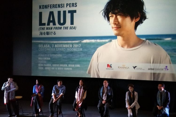 Jumpa pers film Laut (The Man from the Sea) di CGV Cinemas, Grand Indonesia, Jakarta Pusat, Selasa (7/11/2017).
