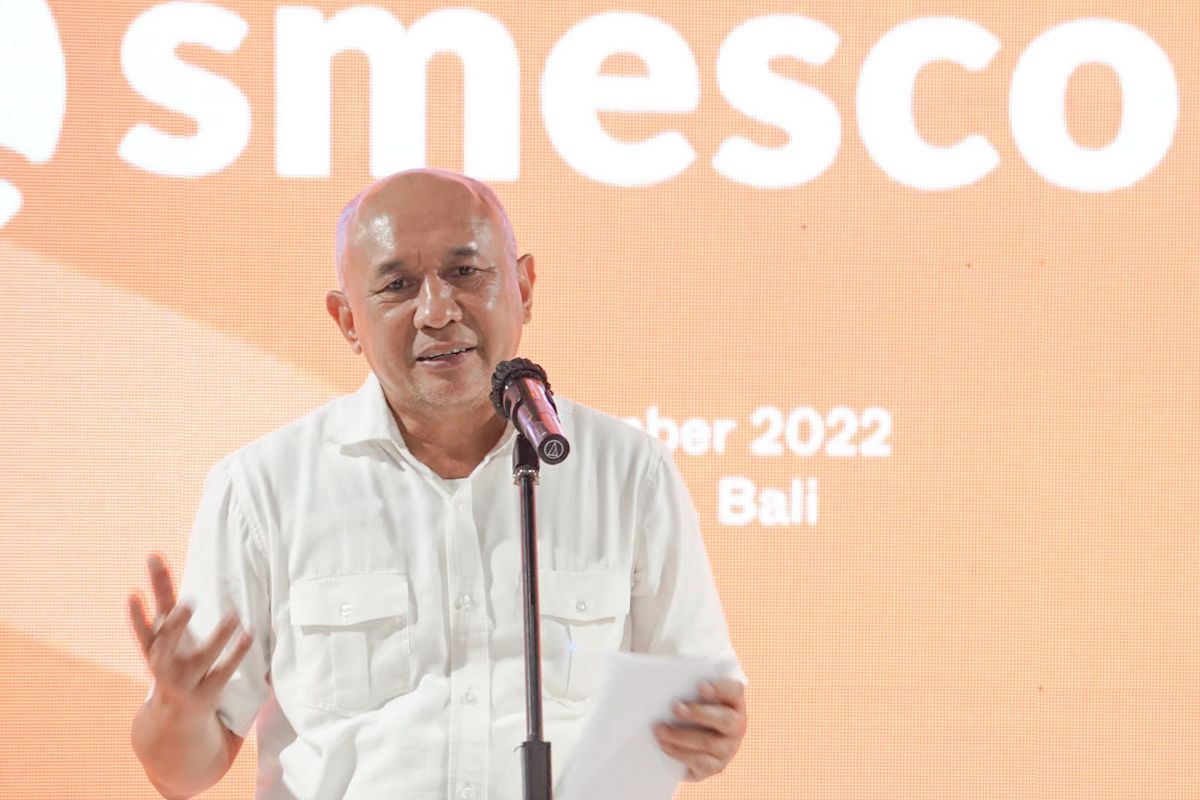 Menteri Koperasi dan UKM (MenkopUKM) Teten Masduki, saat menghadiri acara launching Smesco Hub Timur dan SMEs Investment Dashboard, Nusa Dua, Badung, Bali, Jumat (30/9/2022)/ Dok. Humas KemenkopUKM