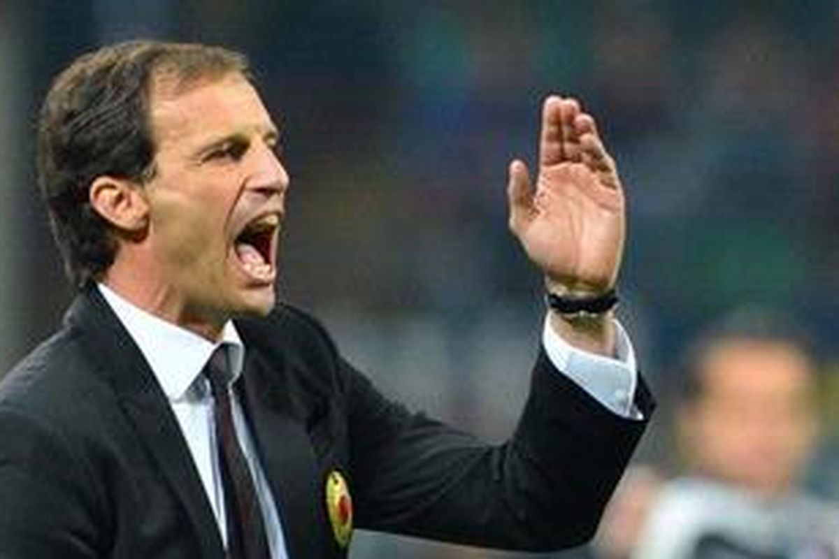 Pelatih AC Milan, Massimiliano Allegri.