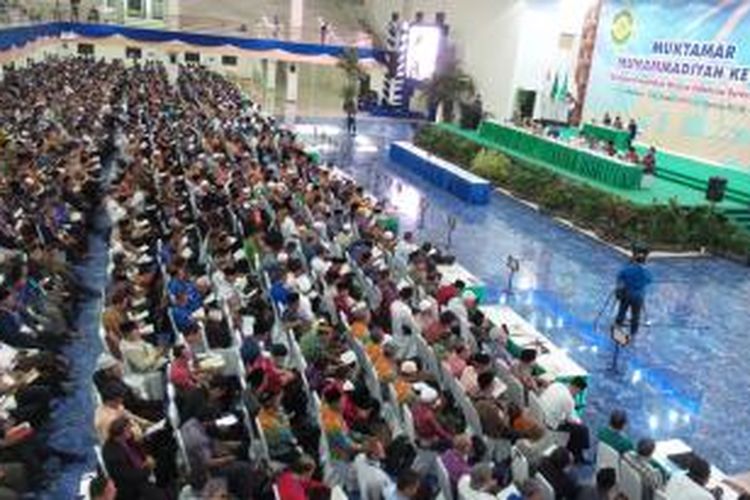 Suasana sidang pleno saat Muktamar Muhammadiyah di Universitas Muhammadiyah Makassar.