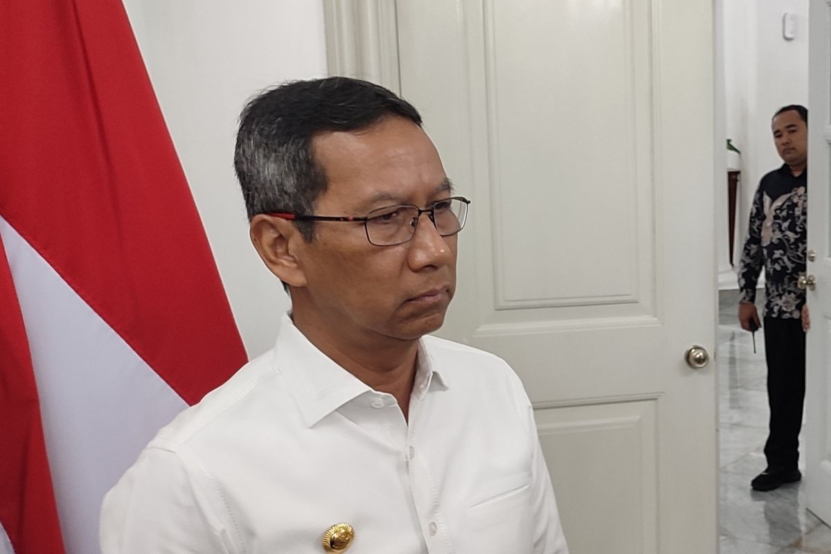 Penjabat (Pj) Gubernur DKI Jakarta Heru Budi Hartono di Balai Kota DKI Jakarta pada Jumat (29/9/2023).