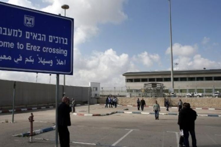 Pintu perbatasan Erez yang menghubungkan Jalur Gaza dan Israel.