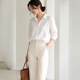 Inspirasi warna baju yang cocok dengan celana ivory, mulai dari nuansa netral, earth tone, hingga pastel agar outfit terlihat elegan.