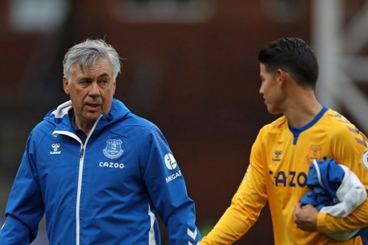 Pelatih Everton, Carlo Ancelotti.
