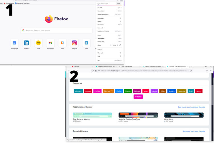 Cara Menggunakan Tema di Browser Mozilla Firefox