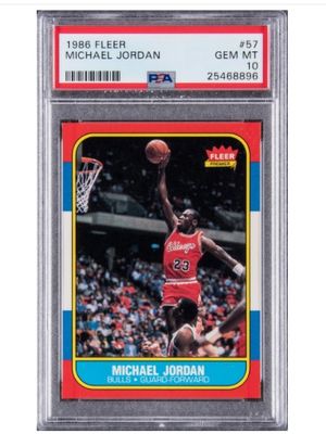 1986 Fleer #57 Michael Jordan Rookie Card