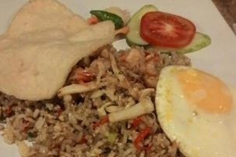 Nasi Marah Bali yang disajikan di Waroeng Bandung, Jalan Rangga Gading no 12, Dago, Bandung, Jawa Barat.