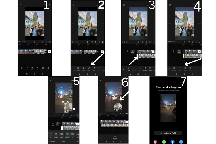 cara menggabungkan foto dan video di capcut
