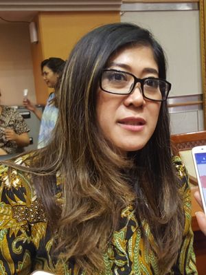 Wakil Ketua Komisi I DPR RI, Meutya Hafid, Senin (19/3/2018), usai RDPU bersama Menkominfo dan operator telekomunikasi di parlemen