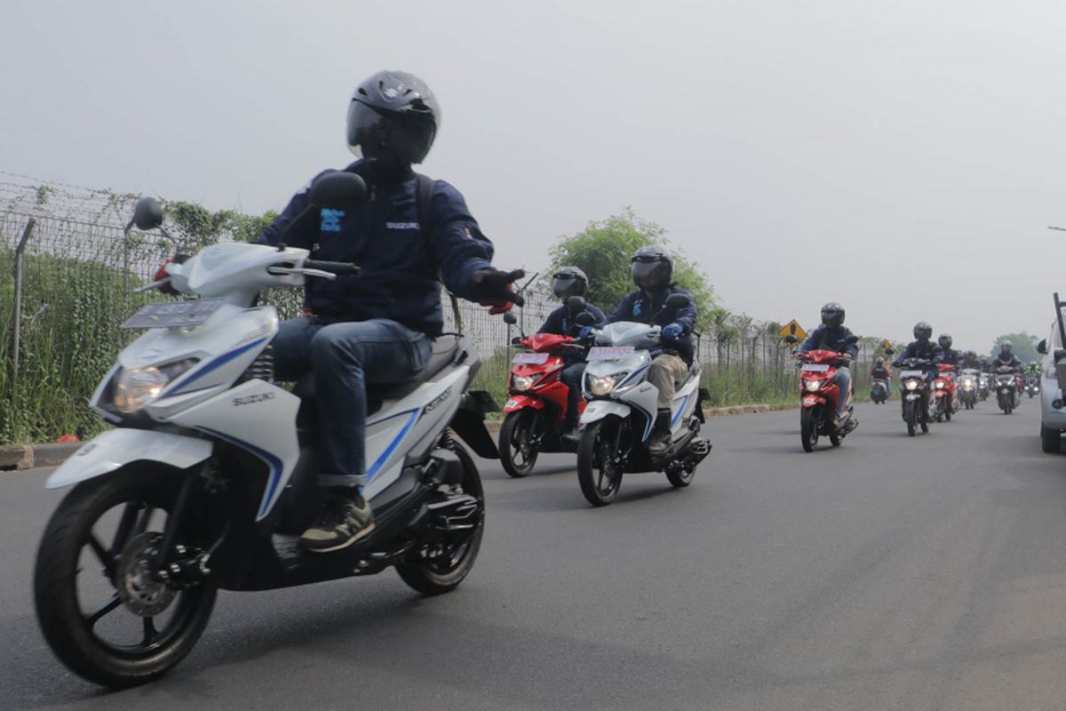 Kegiatan test ride Suzuki Nex II 