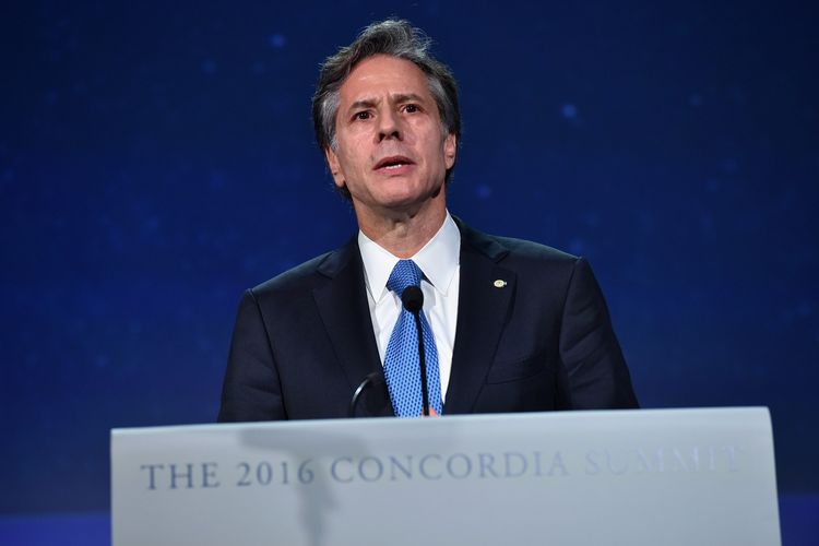 Anthony Blinken saat berpidato di Concordia Summit 2016.