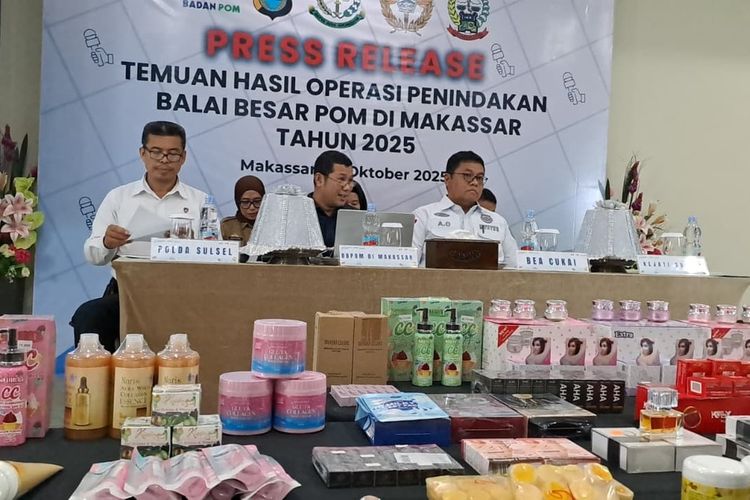 Ribuan Kosmetik di Sidrap Disita, Diduga Mengandung Merkuri, di Antaranya Impor dari Thailand