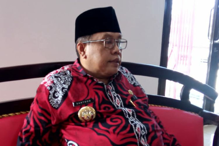 Wali Kota Blitar Santoso di Kantor Dinas Kominfo, Selasa (12/10/2021)