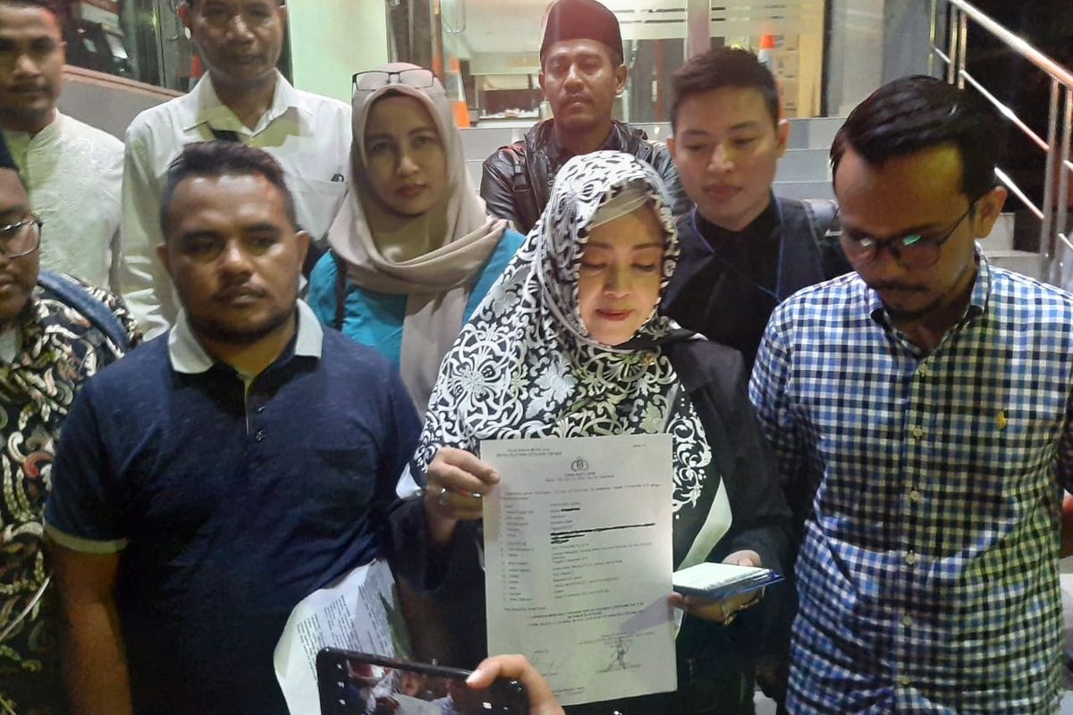 Anggota Dewan Perwakilan Daerah (DPD) RI Fahira Idris di Polda Metro Jaya, Jakarta Selatan, Jumat (1/11/2019).