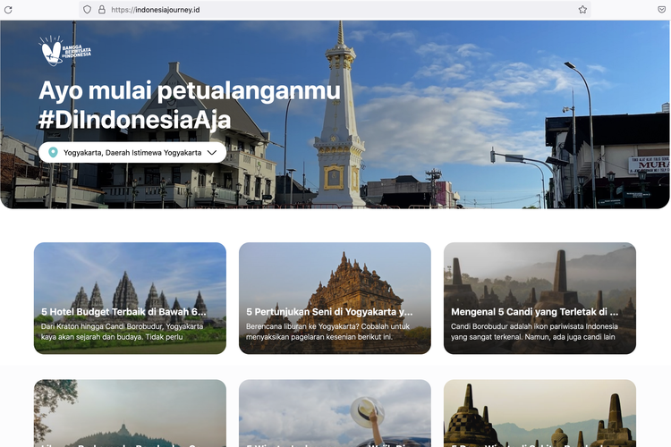 Ilustrasi website Indonesiajourney.id untuk cek destinasi wisata Indonesia.