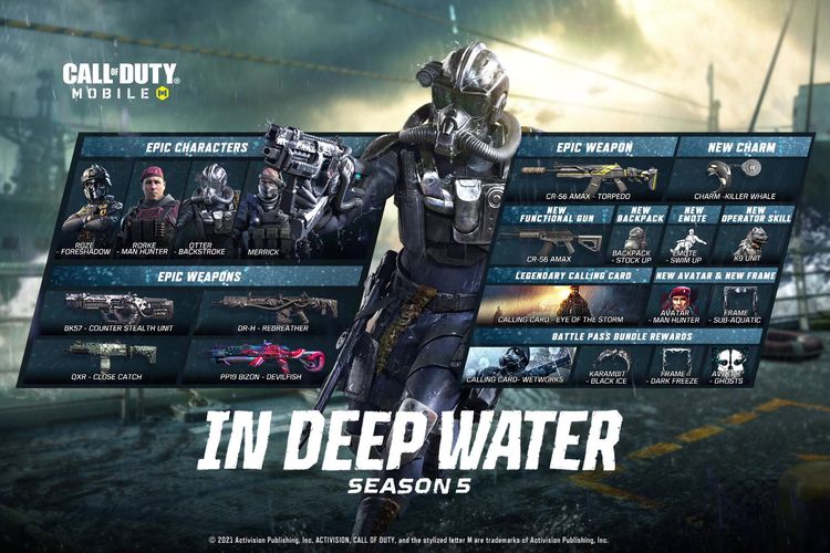 Beragam konten baru di Call of Duty Mobile Season 5.