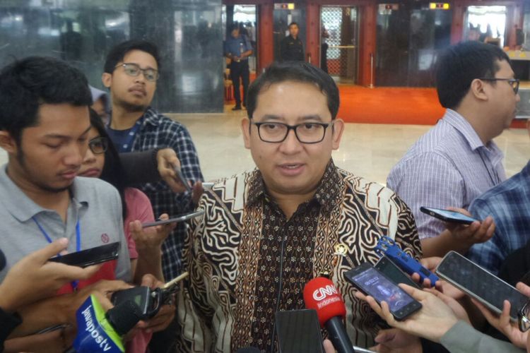 Wakil Kerua DPR RI Fadli Zon di Kompleks Parlemen, Senayan, Jakarta, Rabu (1/11/2017).