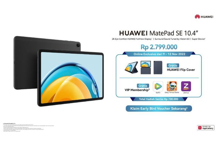 Huawei Device Indonesia meluncurkan produk tablet terbarunya, HUAWEI MatePad SE. 

