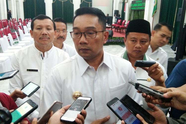 Gubernur Jabar Ridwan Kamil saat ditemui di Gedung Sate, Jalan Diponegoro, Rabu (12/9/2018).